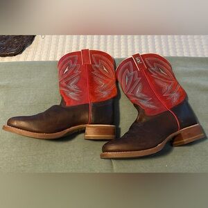 Women’s Red and Brown Cowboy Boots